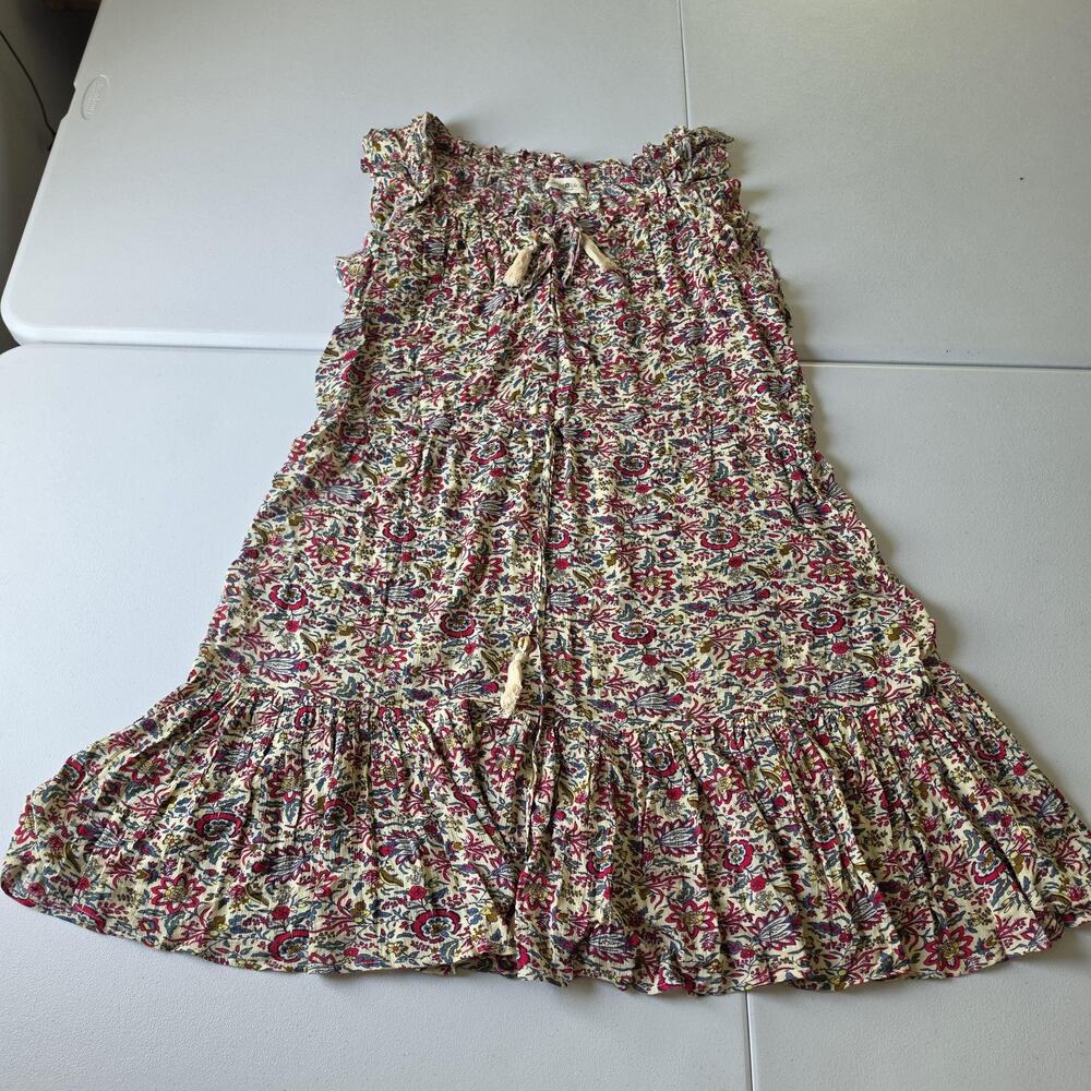 Natural Life Dress Womens XL Multicolor Floral Smocked Maxi Sundress Boho Summer